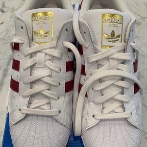 Adidas Superstar Foundation White / Dark Red